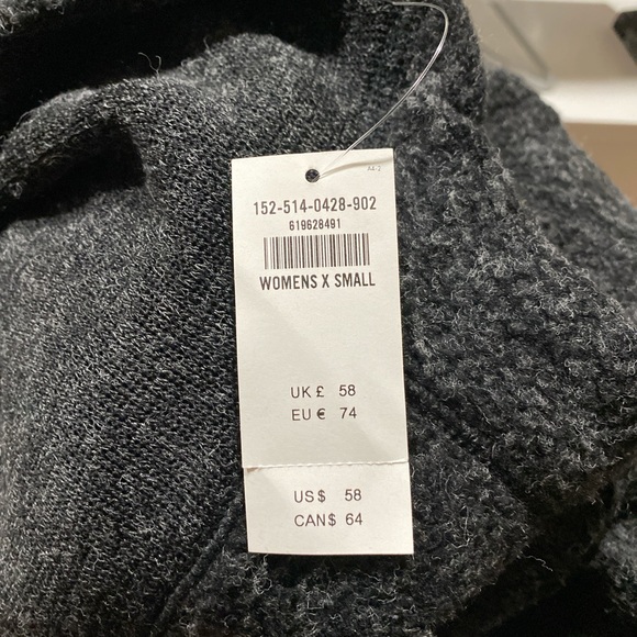 NWT Abercrombie & Fitch Grey Cowlneck Tunic Sweater, Size XS - Picture 6 of 7